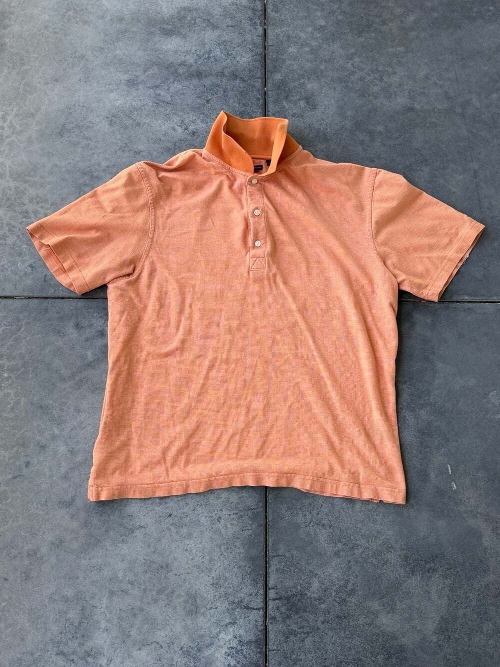 Greg Norman Orange Short Sleeve Polo Shirt Men's Large